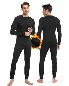 Homord Thermounterwäsche Herren, Atmungsaktiv Funktionsunterwäsche Skiunterwäsche Set Männer mit Innenfleece - Winter Lange Thermo Ski Unterwäsche Set für Joggen,Radfahren,Fußball,Skifahren,Mo