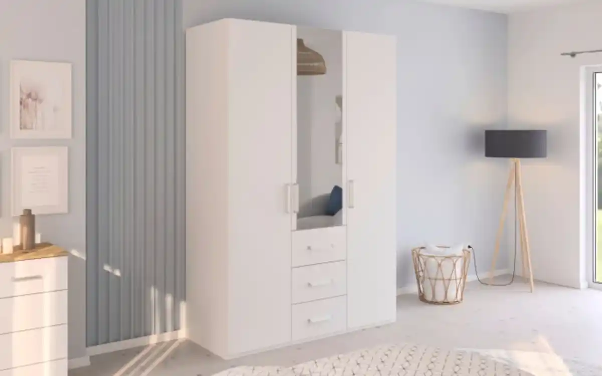 Bild 1 von Drehtürenkleiderschrank Cherie, alpinweiß matt, 151 x 223 cm