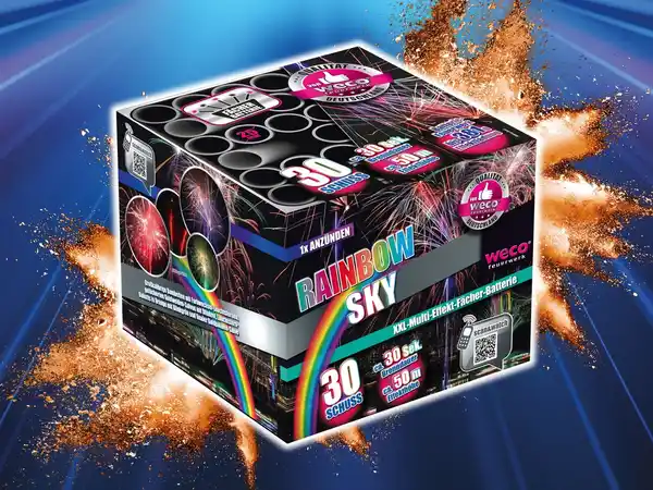 Bild 1 von WECO XXL-Multi-Effekt-Fächer-Batterie „Rainbow Sky“ **