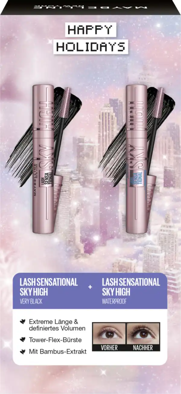 Bild 2 von Maybelline New York Lash Sensational Sky High Mascara Very Black + Waterproof Vorteilsset