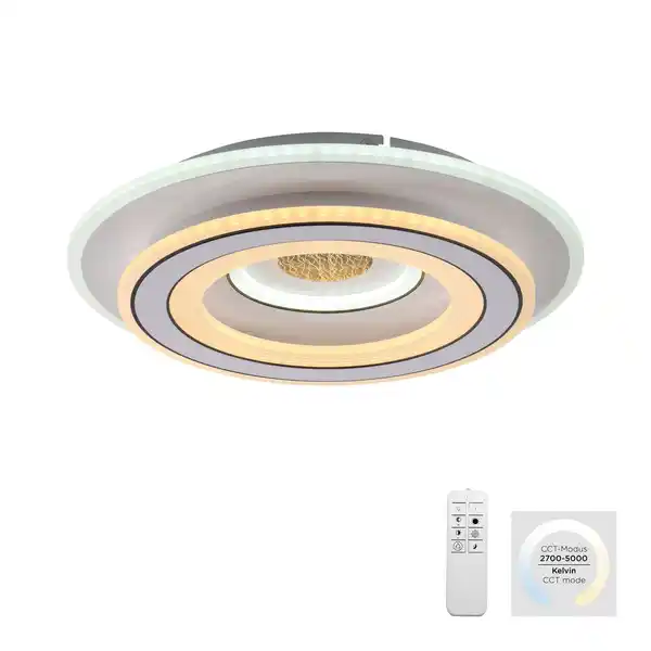 Bild 2 von LED Deckenleuchte TOLAGO, 1xLED-Board/38Watt, CCT, dimmbar, FB, Weiss