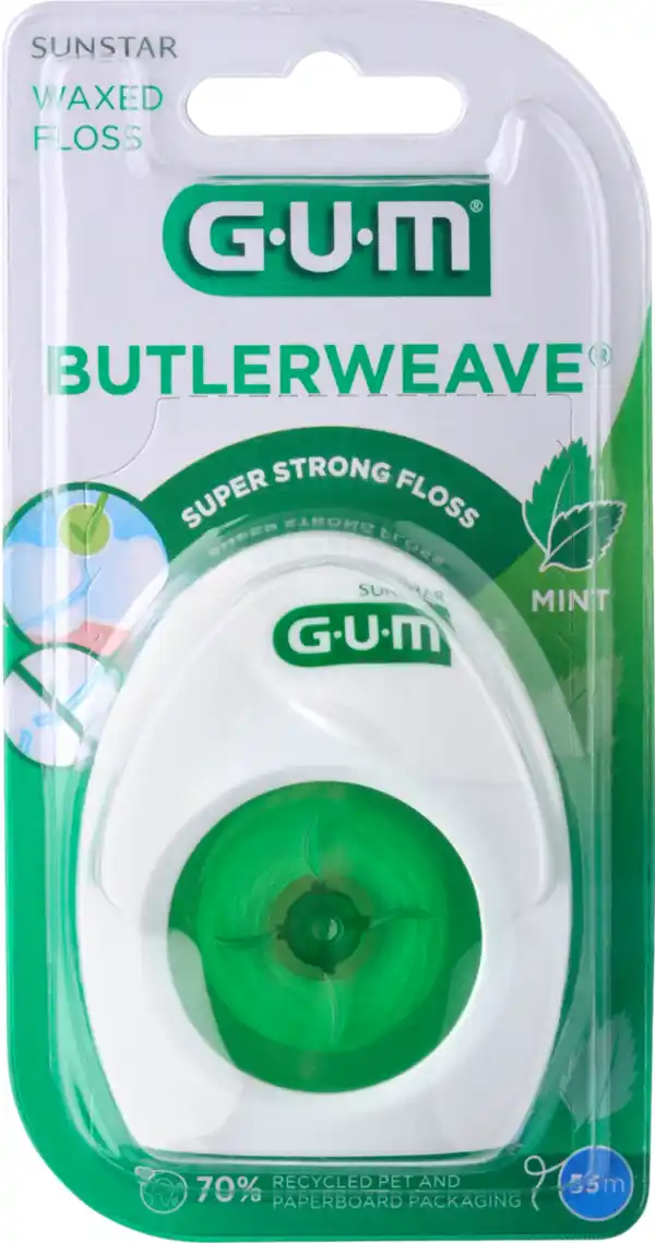 Bild 1 von GUM® BUTLERWEAVE® Webseide gewachst, mint, 55,0 m, 55 m