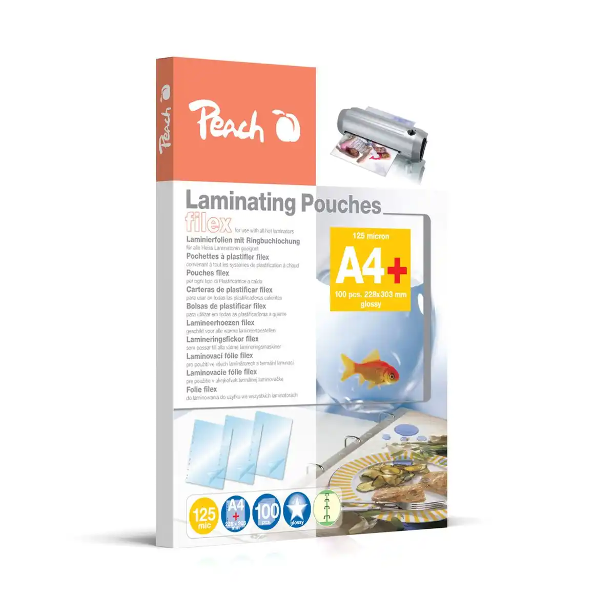 Bild 1 von Laminierfolien A4, 125mic, glänz., abheftbar, 100 Stk