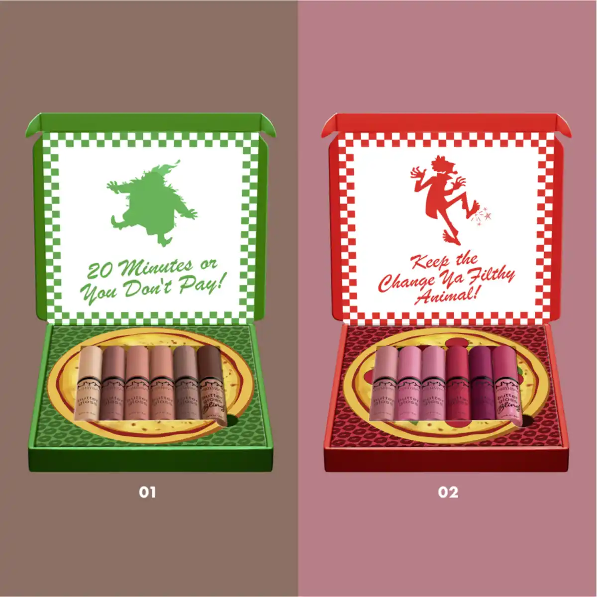 Bild 3 von NYX Professional MakeUp Lipgloss-Set Home Alone Butter Gloss Shade ,,Little Nero's Pizza'' pink/red