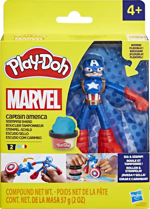 Bild 1 von Play-Doh Marvel Captain America Stempel-Schild