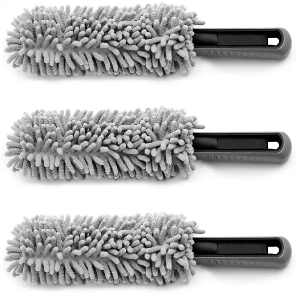 Bild 2 von monzana® Felgen-Reinigungsbürste 3er-Set Grau Microfaser 34cm
