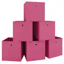 Bild 1 von 6er-Set Faltbox Klappbox "Boxas" - ohne Deckel Pink