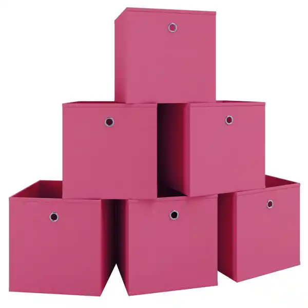 Bild 1 von 6er-Set Faltbox Klappbox "Boxas" - ohne Deckel Pink