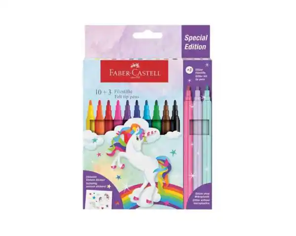 Bild 1 von Faber-Castell Fasermaler Einhorn-Edition 10+3 Stück pastell