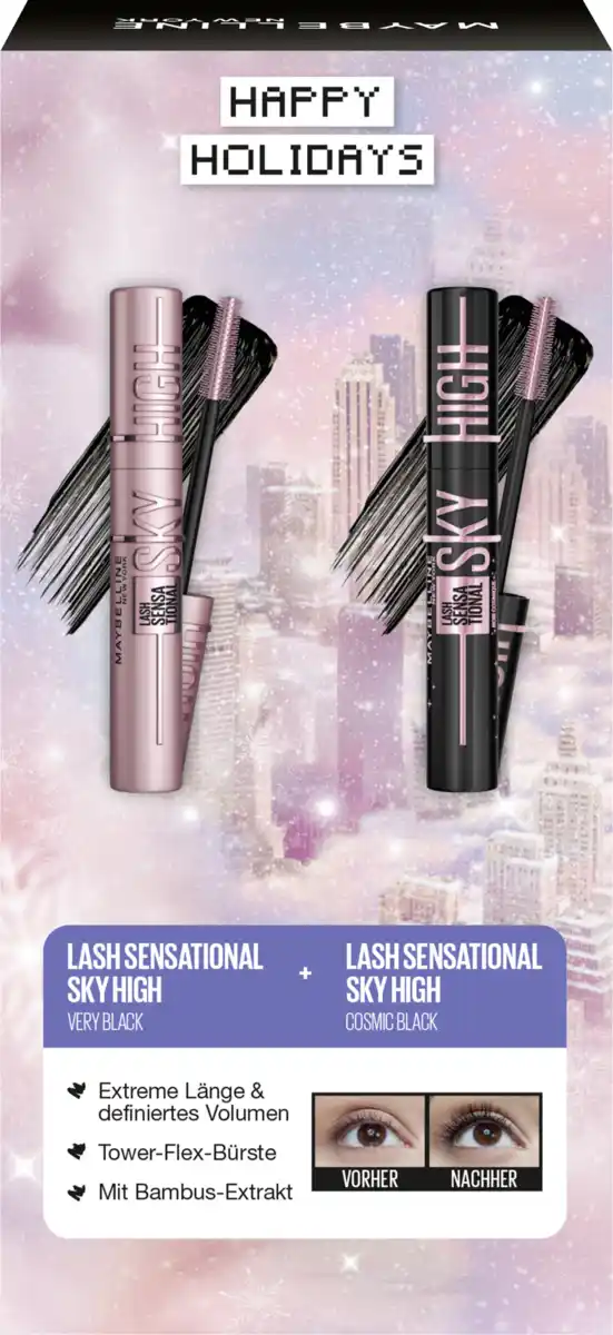 Bild 2 von Maybelline New York Lash Sensational Sky High Mascara Very Black + Cosmic Black Vorteilsset