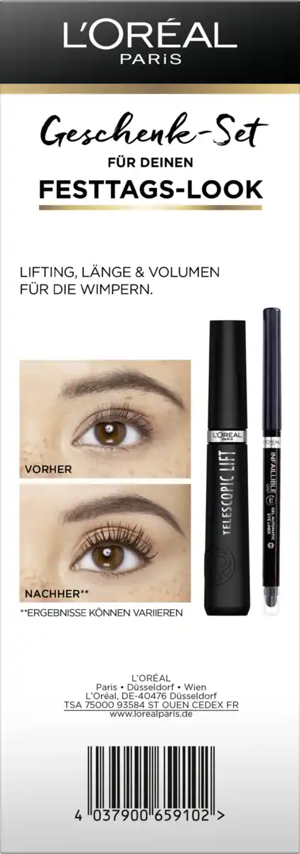 Bild 1 von L’Oréal Paris Telescopic Mascara + Eyeliner Geschenkset