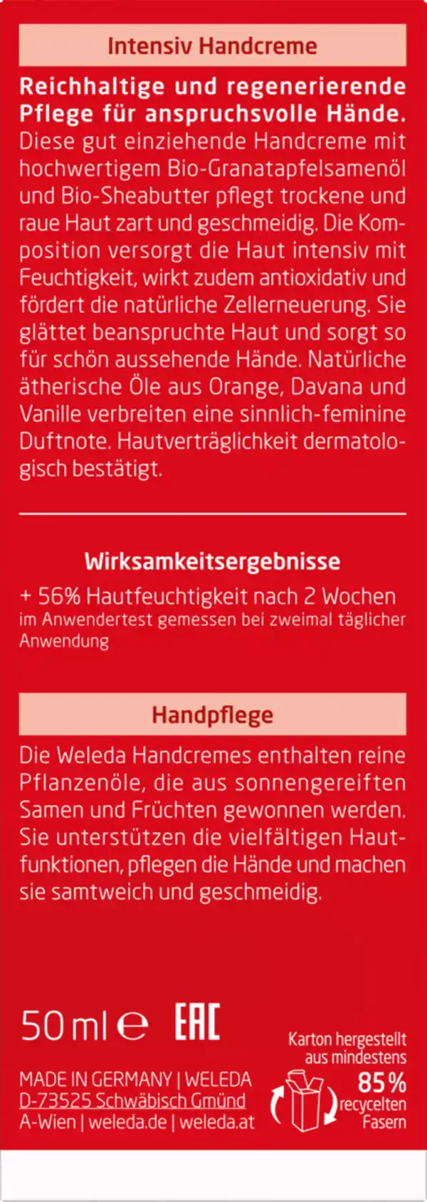 Bild 2 von Weleda Granatapfel Intensiv Handcreme, 50 ml