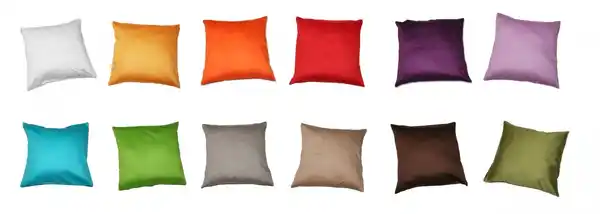 Bild 2 von Baumwoll-Satin Kissenhülle Uni 2x 40/40 cm, Farbe beige