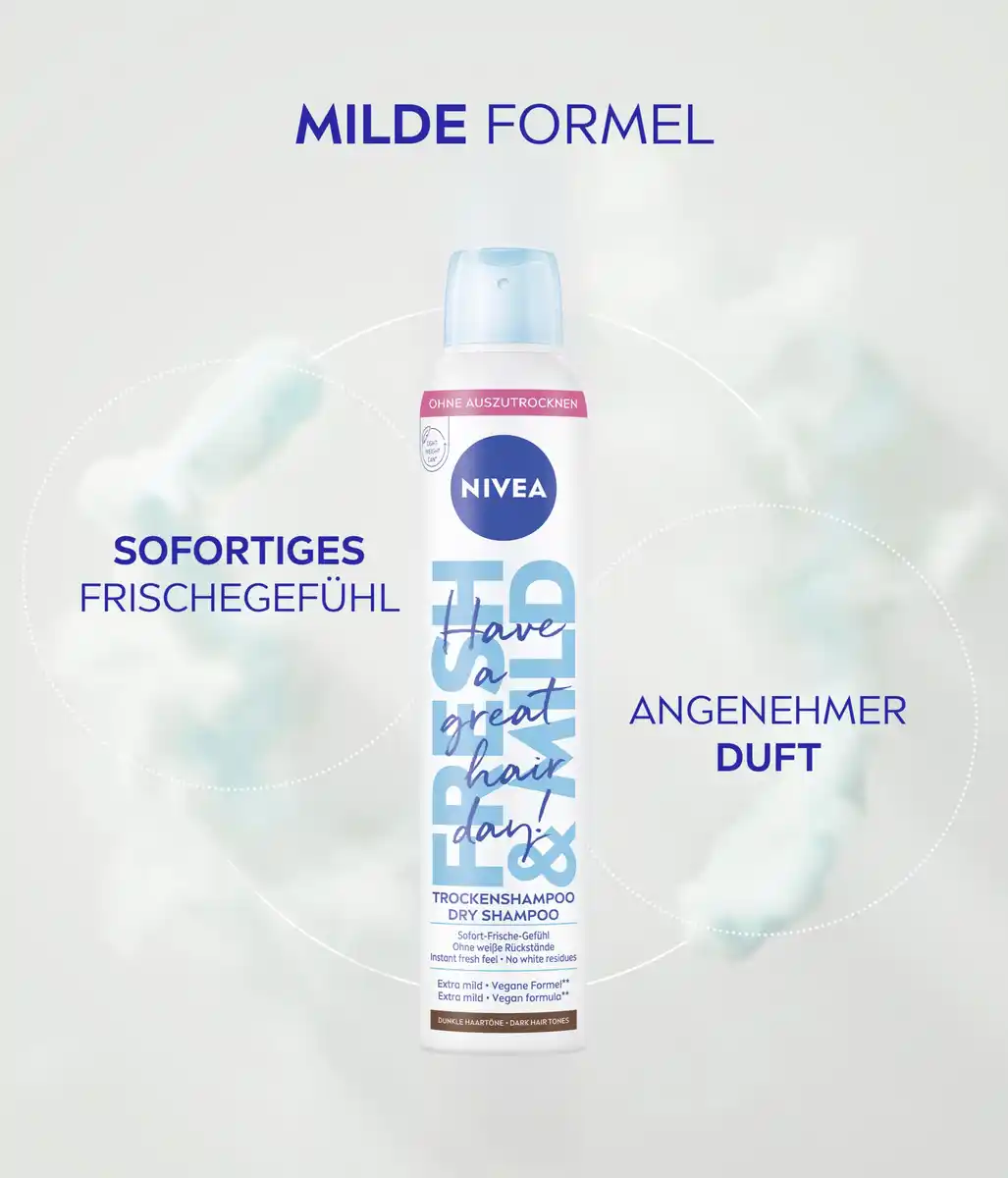 Bild 4 von NIVEA Fresh & Mild Trockenshampoo dunkle Haartöne, 200 ml