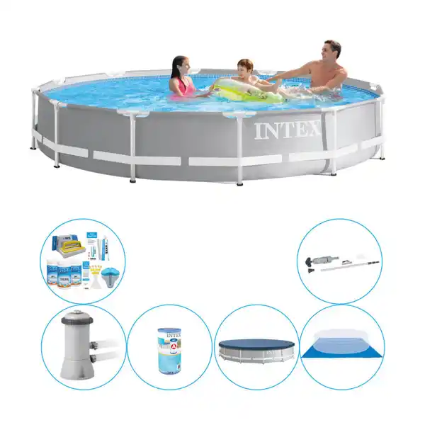 Bild 1 von Intex Prism Frame 366x76 cm Rund - Swimmingpool inklusive Zubehör