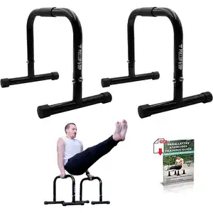 Fitness Parallettes aus Stahl, extra breiter Griff & rutschfest