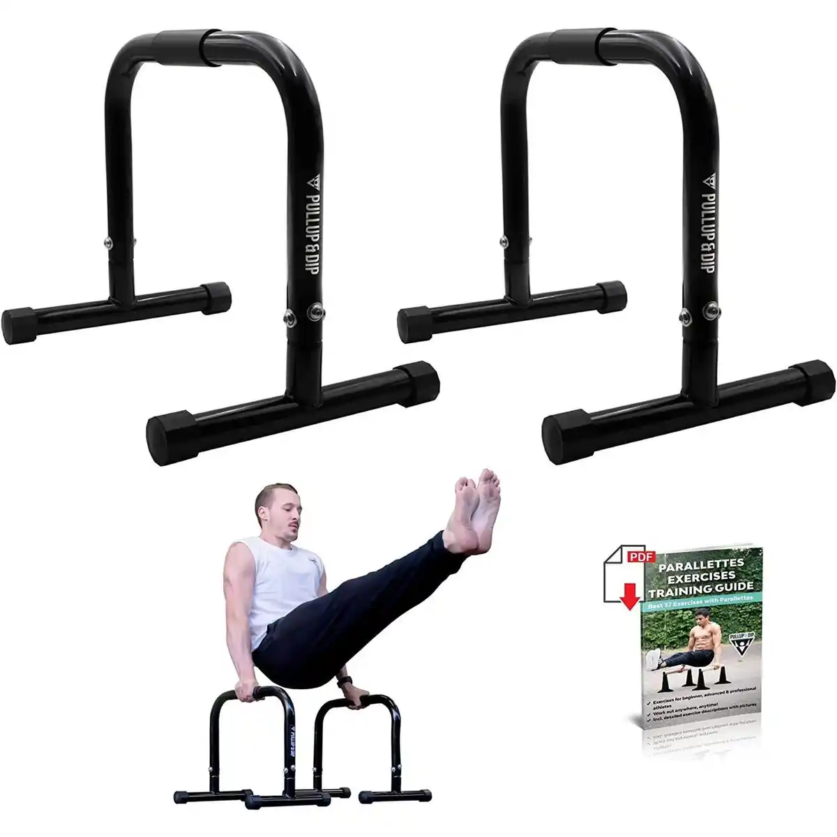 Bild 1 von Fitness Parallettes aus Stahl, extra breiter Griff & rutschfest