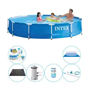 Intex Metal Frame Rund 366x76 cm - 7-teilig - Swimmingpool-Paket