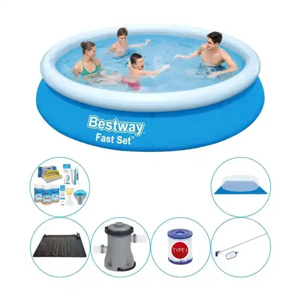 Bild 1 von Schwimmbadpaket - Bestway Fast Set 366x76 cm Rund