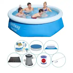 Schwimmbadpaket - Bestway Fast Set 244x66 cm Rund