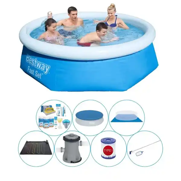 Bild 1 von Schwimmbadpaket - Bestway Fast Set 244x66 cm Rund