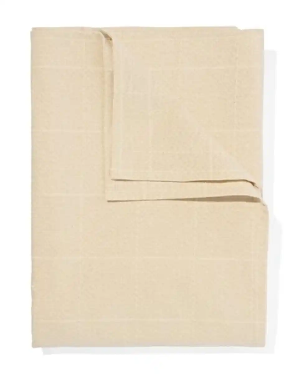 Bild 1 von Tischdecke 140 × 240 cm Baumwolle Sandfarben mit Glitzer kariert