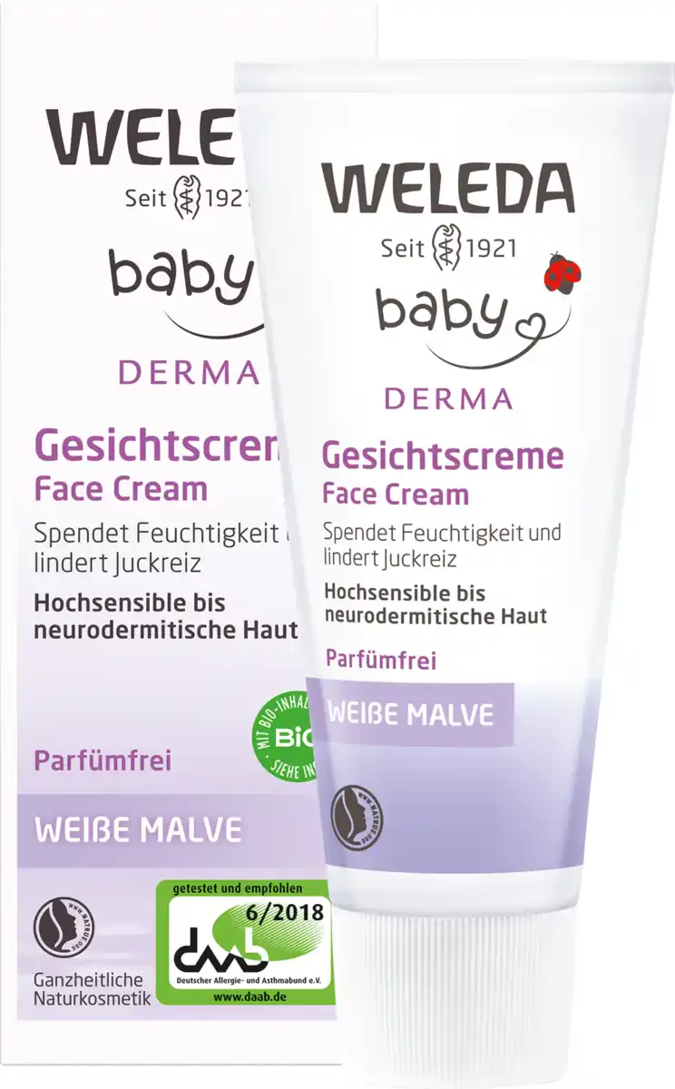 Bild 1 von Weleda Baby Derma baby Derma Weiße Malve Gesichtscreme, 50 ml