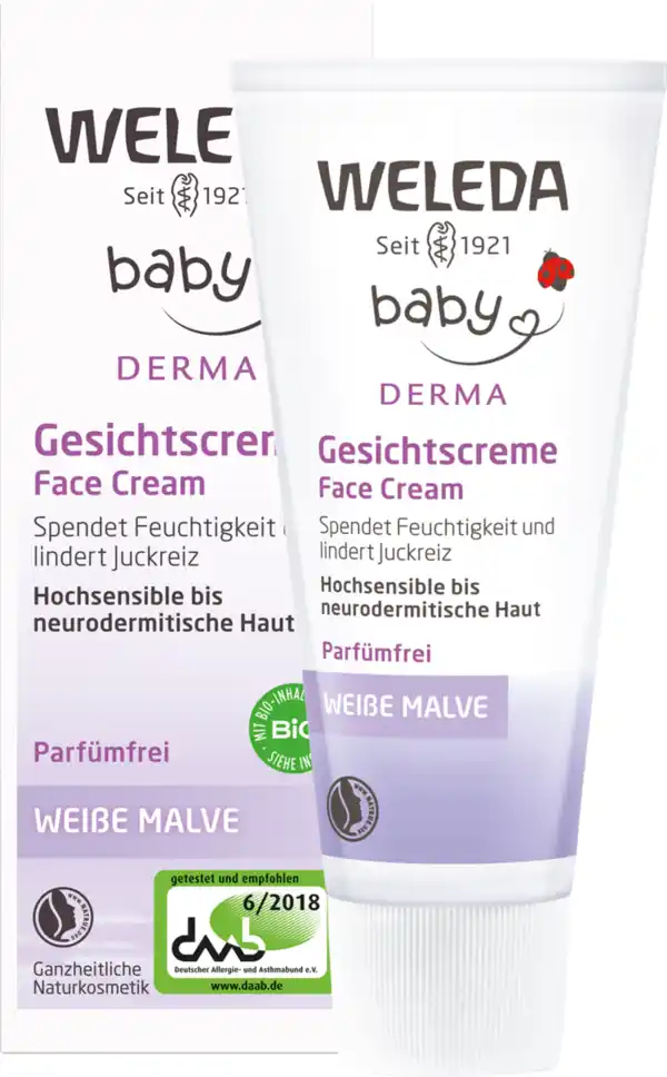 Bild 1 von Weleda Baby Derma baby Derma Weiße Malve Gesichtscreme, 50 ml