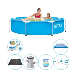 Intex Metal Frame Rund 244x51 cm - 7-teilig - Swimmingpool-Paket