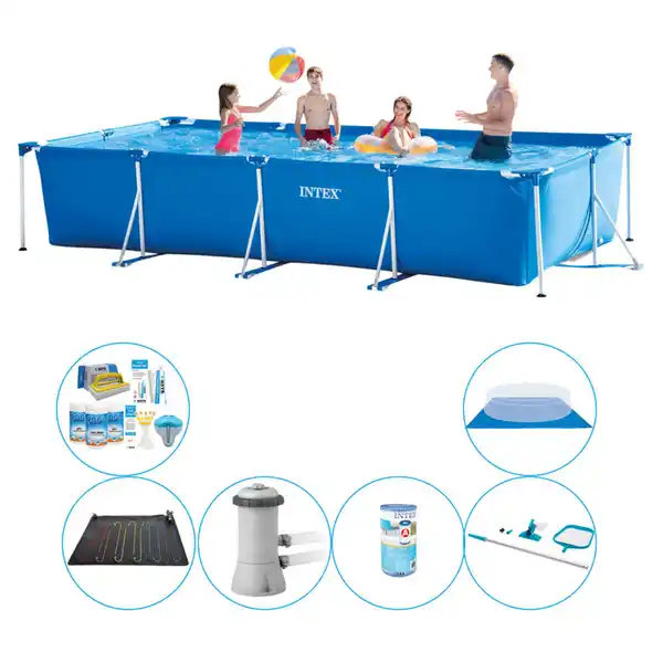 Bild 1 von Intex Frame Pool Rechteckig 450x220x84 cm - 7-teilig - Swimmingpool-Paket