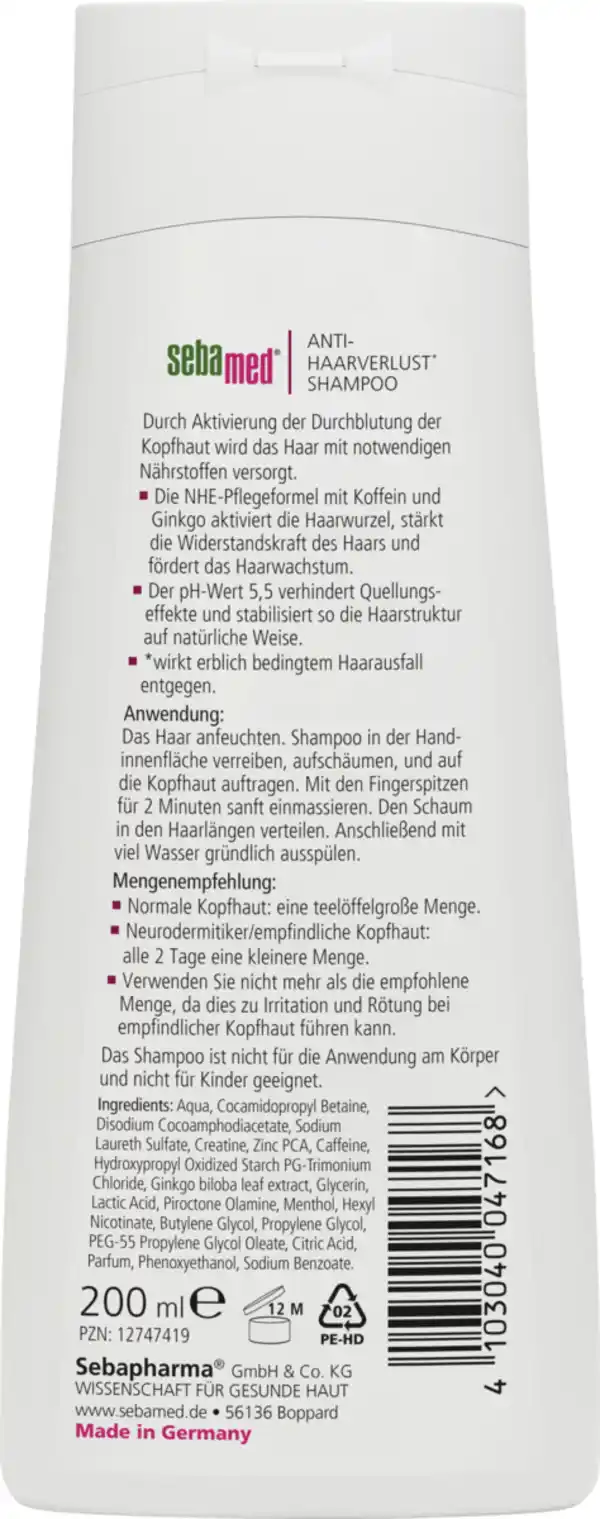 Bild 4 von sebamed Anti-Haarverlust* Shampoo, 200 ml