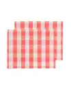 Bild 1 von 2er-Pack Tischsets, gewebter Kunststoff, 35 x 45 cm, rot kariert