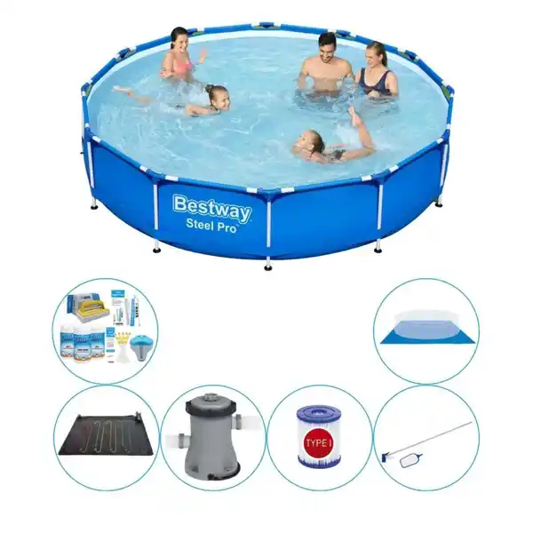 Bild 1 von Schwimmbadpaket - Bestway Steel Pro 366x76 cm - Rund