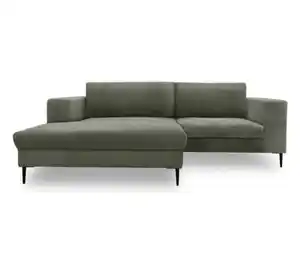 DOMO collection Ecksofa »Modica« mit Longchair links, dunkelgrün