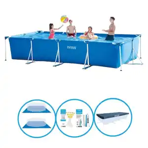 Intex Pool Rectangular Frame 450x220x84 cm - Inklusive Zubehör