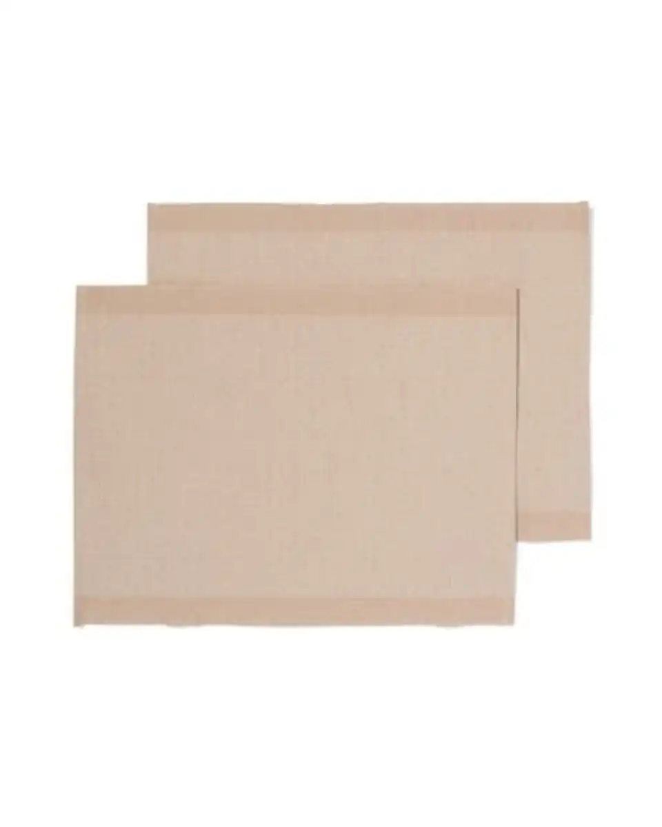 Bild 1 von 2er-Pack Tischsets, mit Jute, 35 x 45 cm, beige mit Streifen