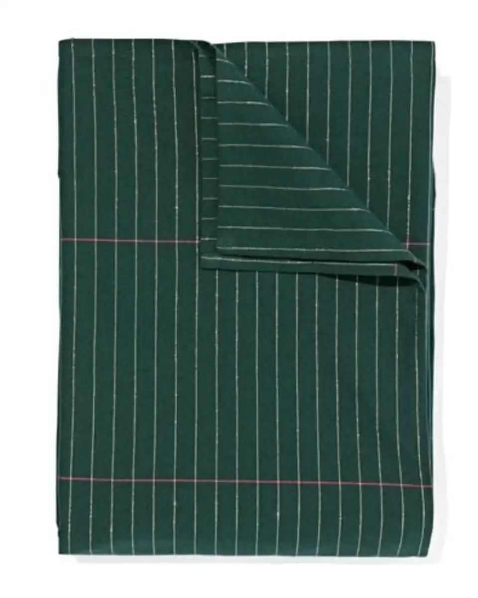 Bild 1 von Tischdecke, 140 × 240 cm, Baumwolle, Grün mit Glitzer, gestreift
