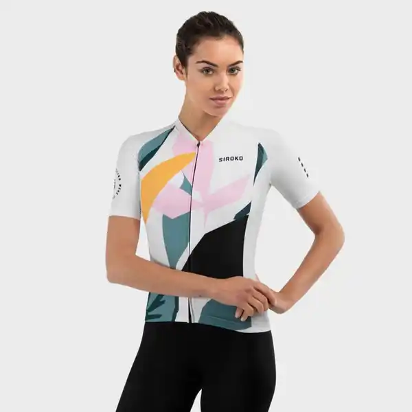 Bild 1 von Kurzärmeliges Trikot Radsport SIROKO M2 Pinerolo Weiß Damen