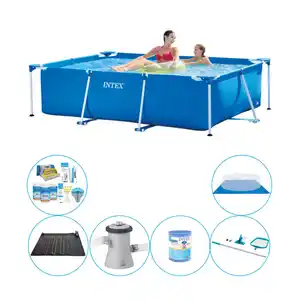 Intex Frame Pool Rechteckig 220x150x60 cm - 7-teilig - Swimmingpool-Paket