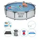 Bild 1 von Bestway Steel Pro MAX 305x76 cm Rund - 7-teilig - Schwimmbadpaket