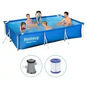 Bestway Steel Pro Frame Pool 300 x 201 x 66 cm mit Filterpumpe