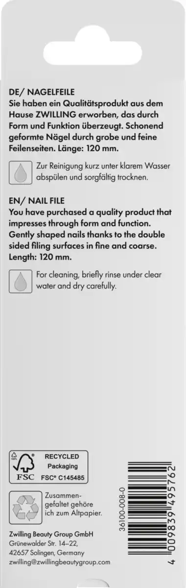 Bild 2 von basics by Zwilling Nagelfeile