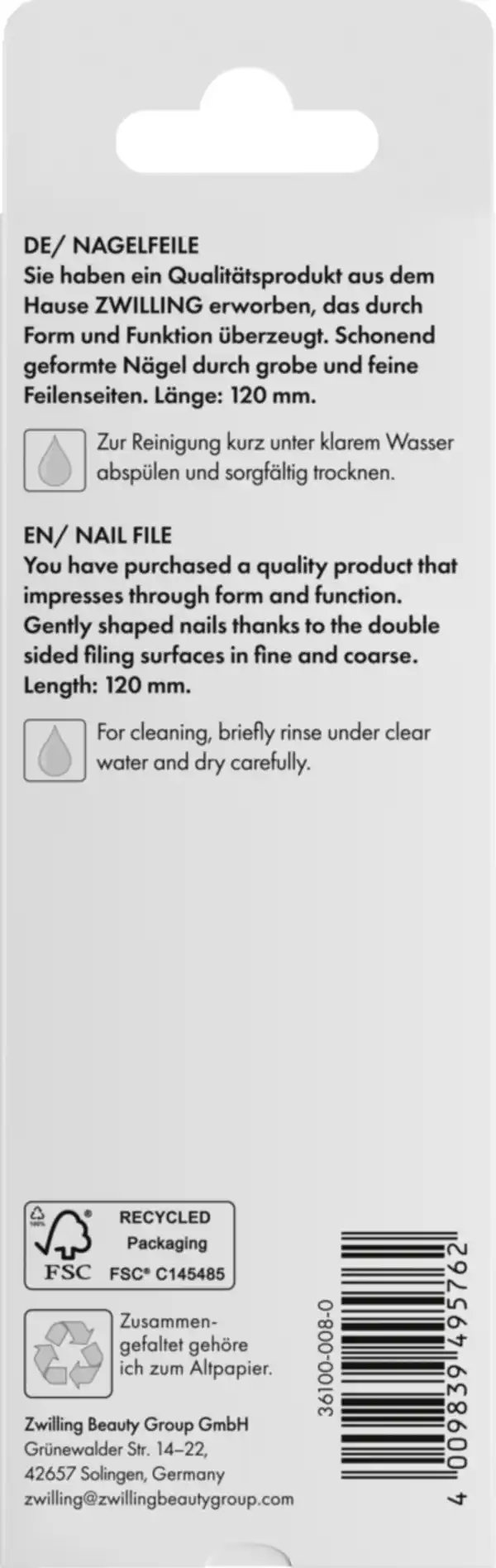 Bild 2 von basics by Zwilling Nagelfeile