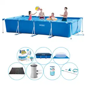 Intex Frame Pool Rechteckig 450x220x84 cm - Schwimmbadpaket