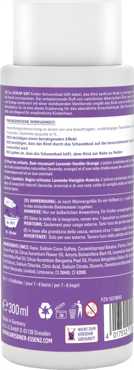 Bild 3 von Dresdner Essenz Kinder-Schaumbad Schlaf gut, 300 ml