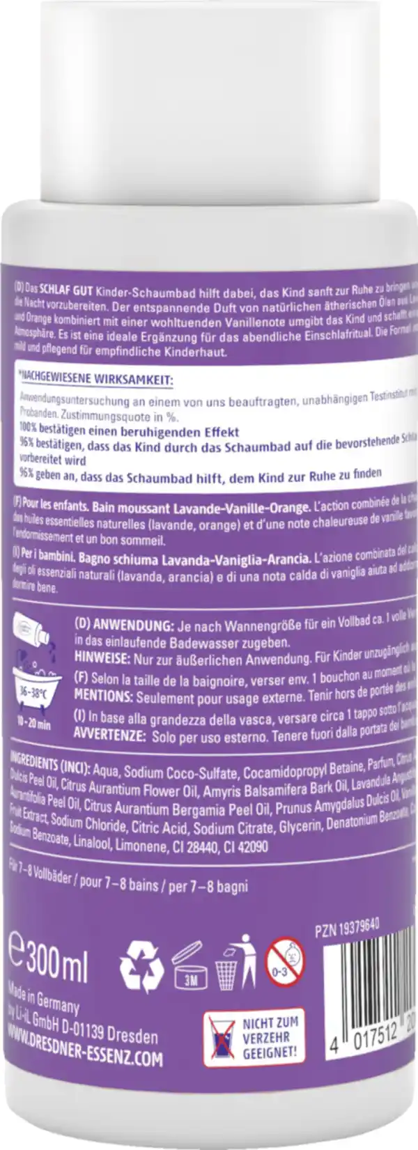 Bild 3 von Dresdner Essenz Kinder-Schaumbad Schlaf gut, 300 ml