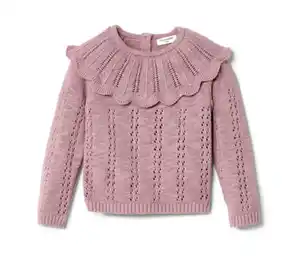 Kinder-Strickpullover mit Kragen