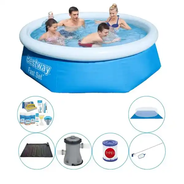 Bild 1 von Schwimmbadpaket - Bestway Fast Set 244x66 cm Rund