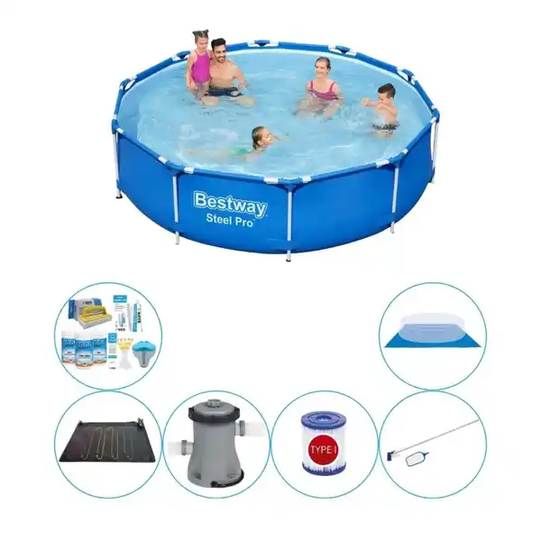 Bild 1 von Bestway Steel Pro 305x76 cm Rund - 7-teilig - Schwimmbadpaket