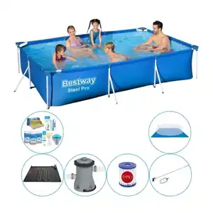 Bestway Steel Pro 300x201x66 cm Rechteckig - 7-teilig - Schwimmbadpaket